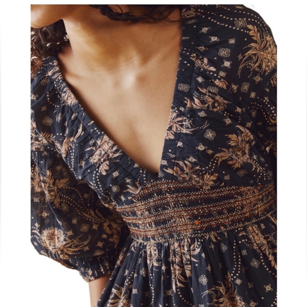 Free People Golden Hour Maxi Dress in Black - Picture 2 of 10